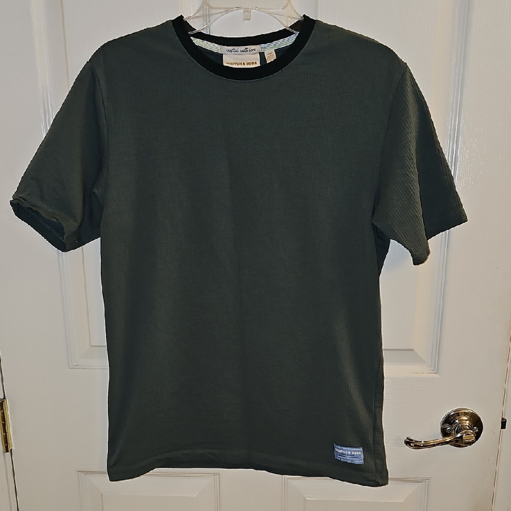 Scotch & Soda Men’s Forest Green Ringer T-Shirt Size Small